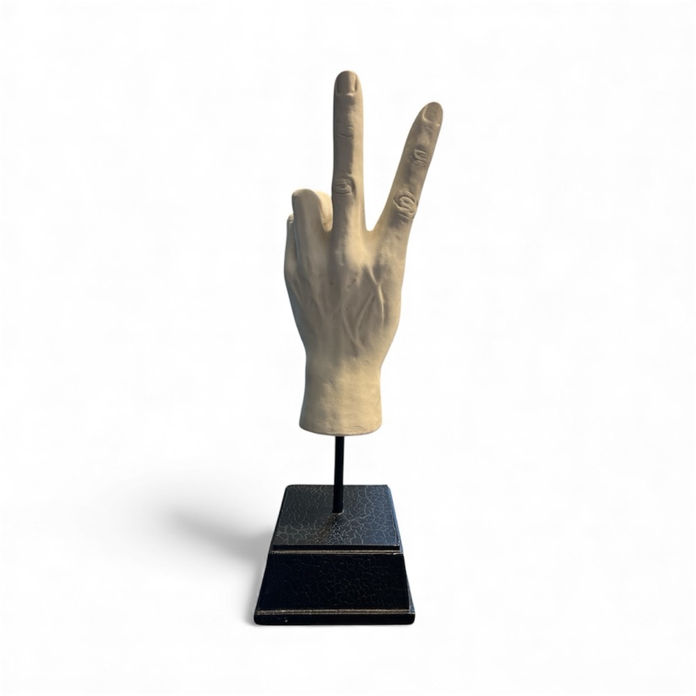 TMS 15" Vitruvian Collection PEACE SIGN Modern Art Sculpture Great Holiday Gift - Picture 6 of 7